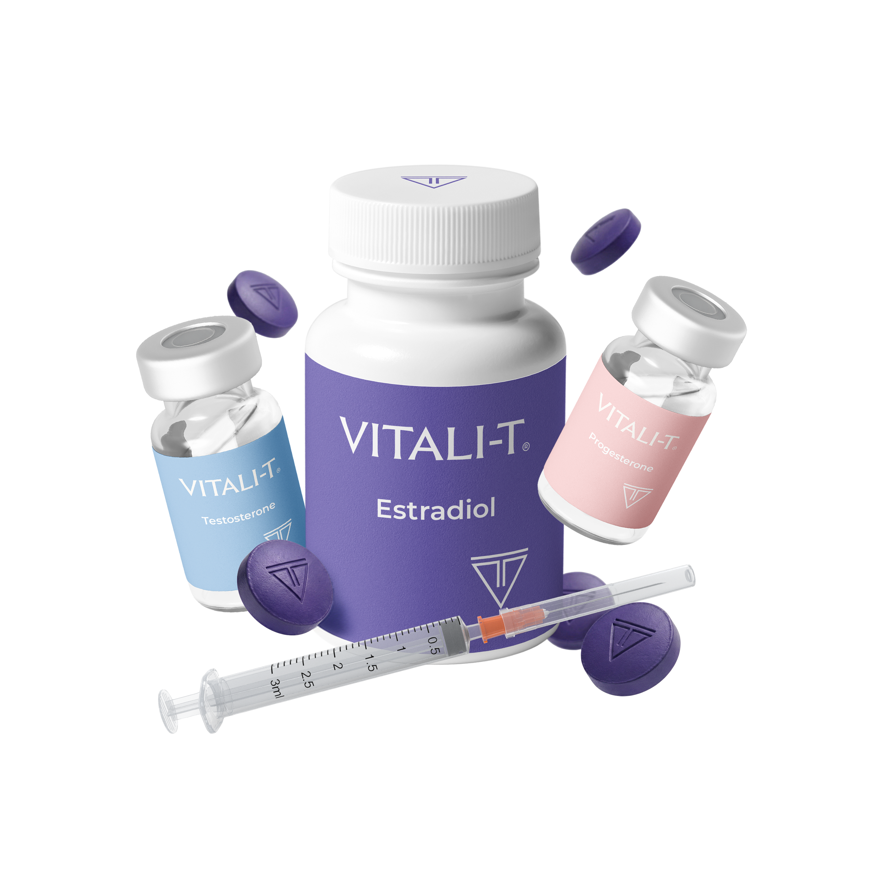 Progesterone + Testosterone + Estradiol - Women's HRT Advanced Program Level III